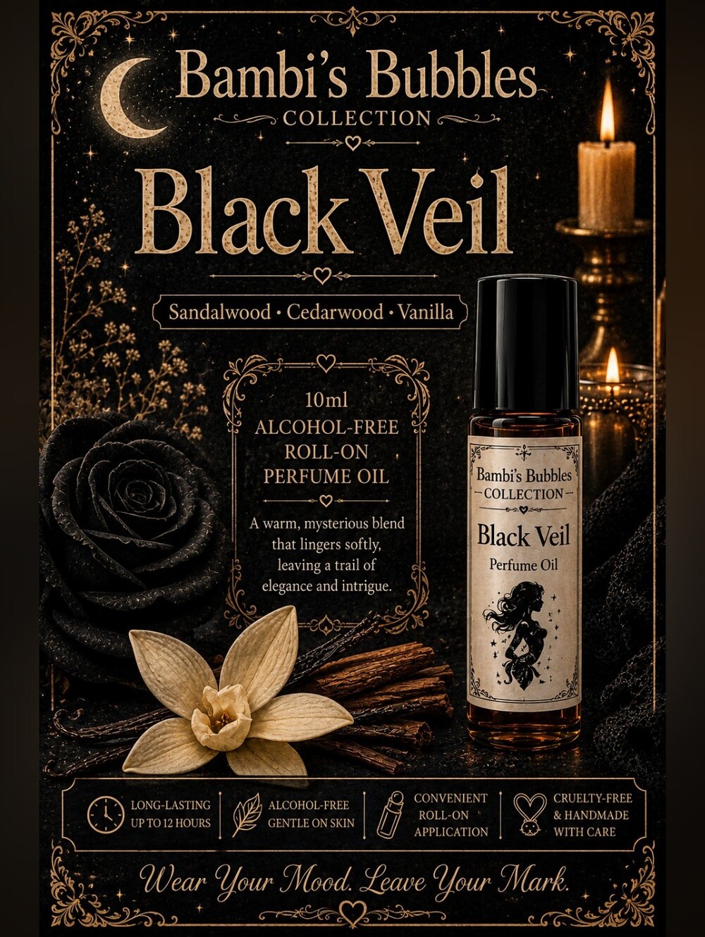 BACK & NEW SCENTS Bambis Bubbles Hand Crafted Alcohol- Free 10ml Roll On Perfume - Picture 7 of 11